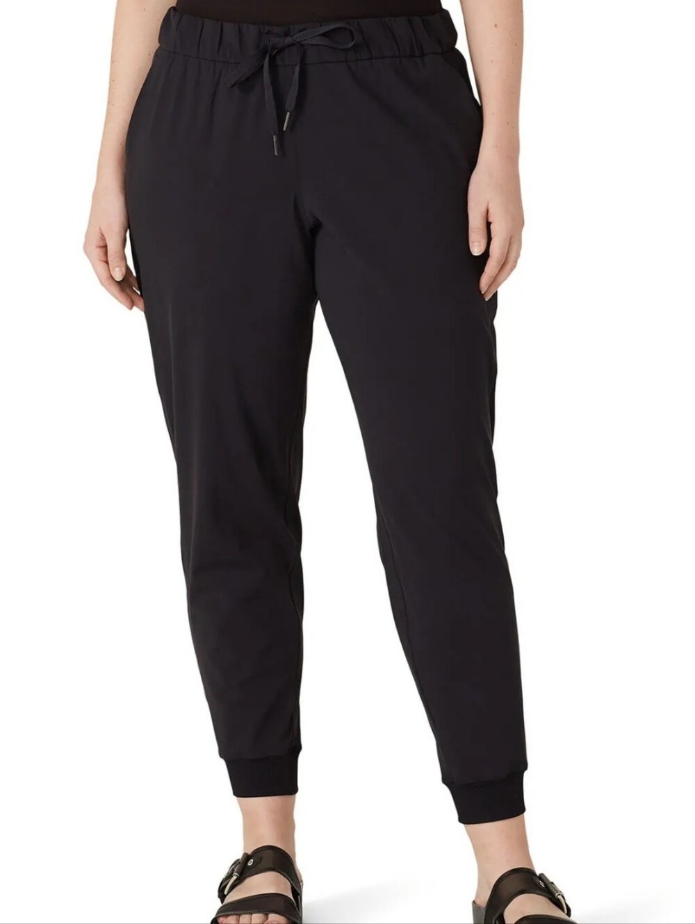 lululemon athletica Black Track Joggers with Drawstring Waist #59